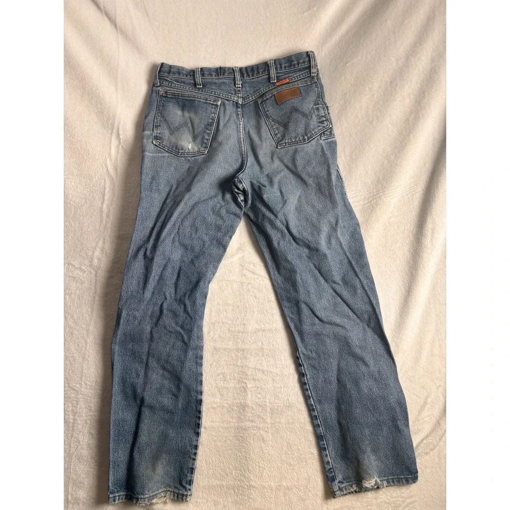 Wrangler Flame Resistant FR Relaxed Blue Jean Denim‎ Men's 34